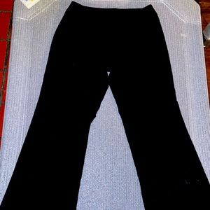 NY & Co black trouser pants wide leg bottom